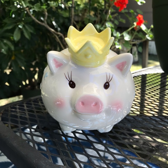 Mud Pie Mudpie Little Prince Ceramic Piggy Bank - Picture 2 of 9